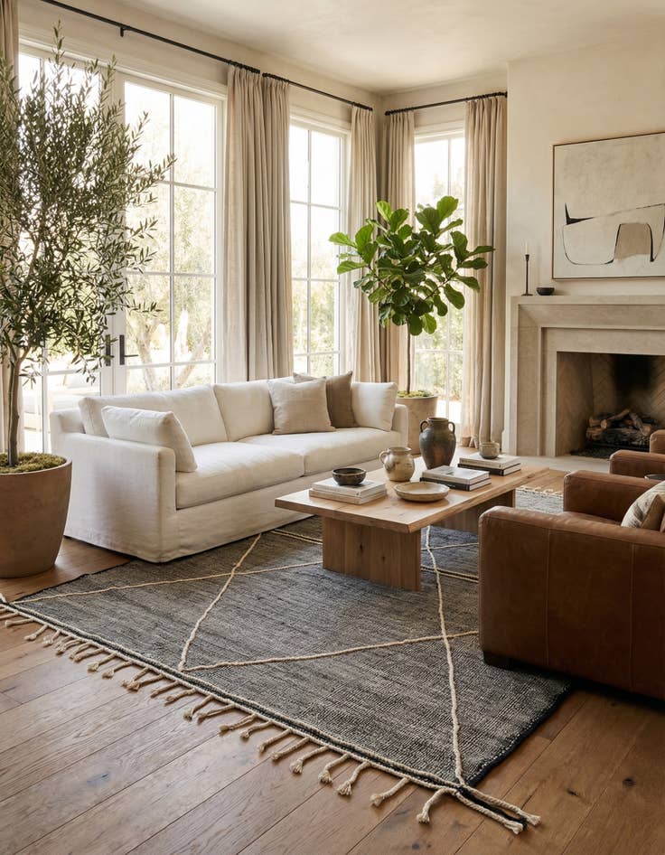 Detail image of 9' 10 x 12' 9  Hand Knotted Moroccan Wool Rug