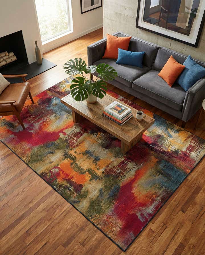 7' x 10' Easy-Clean Modern Indoor / Outdoor Rug