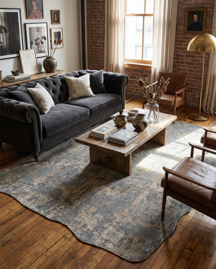 Detail image of 5' 9 x 8' 1 Hand Knotted Ultra Vintage Persian Wool Rug