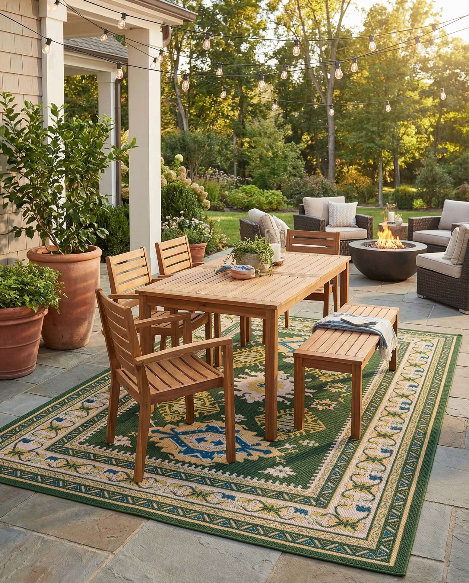 9' x 12' Easy-Clean Baja Indoor / Outdoor Rug