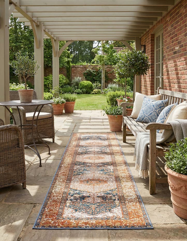 2' 7 x 12' Easy-Clean Traditional Indoor / Ou...