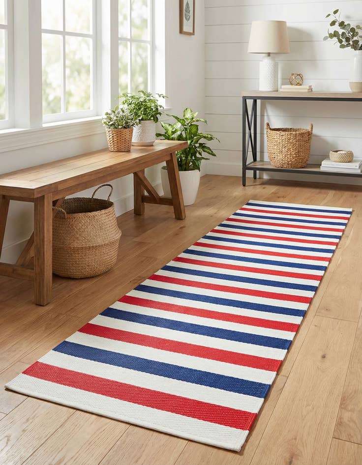 Detail image of 2' x 6'  Washable Vista Breeze Indoor / Outdoor Runner Rug