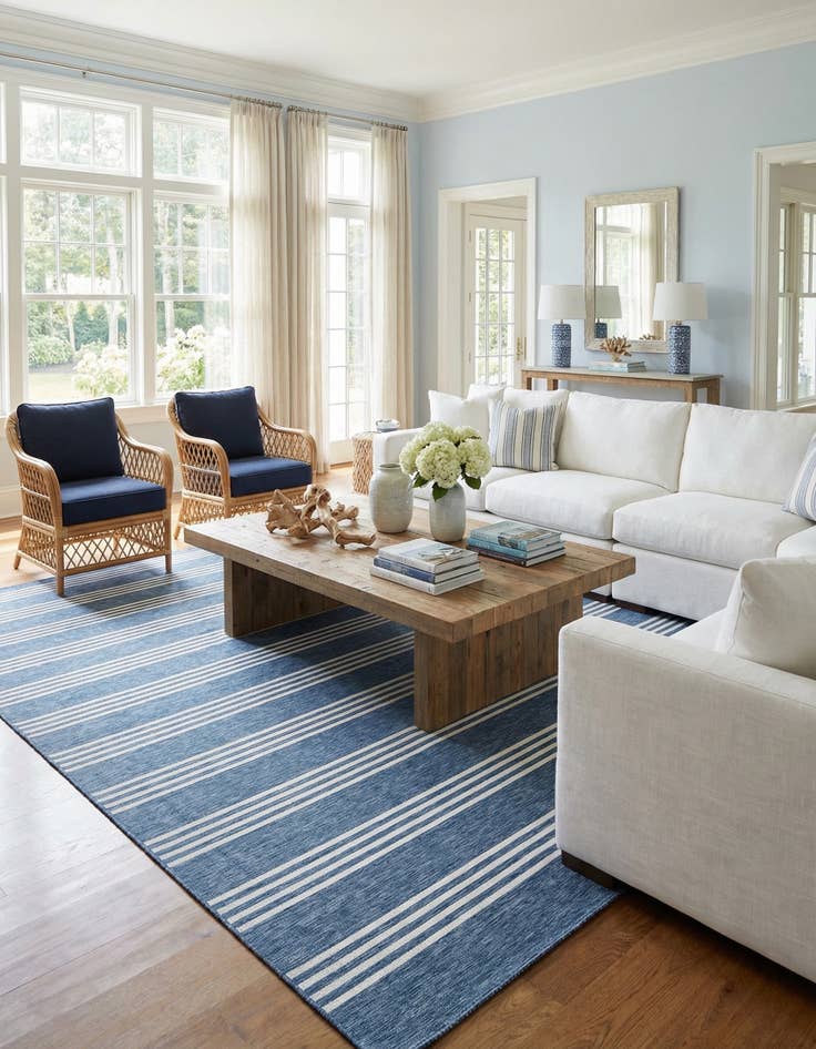 Detail image of 13' x 13'  Washable Jill Zarin Anguilla Indoor / Outdoor Square Rug