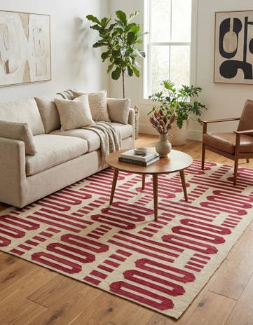 5' 9 x 7' 9 Hand Woven Kilim Modern Wool Rug