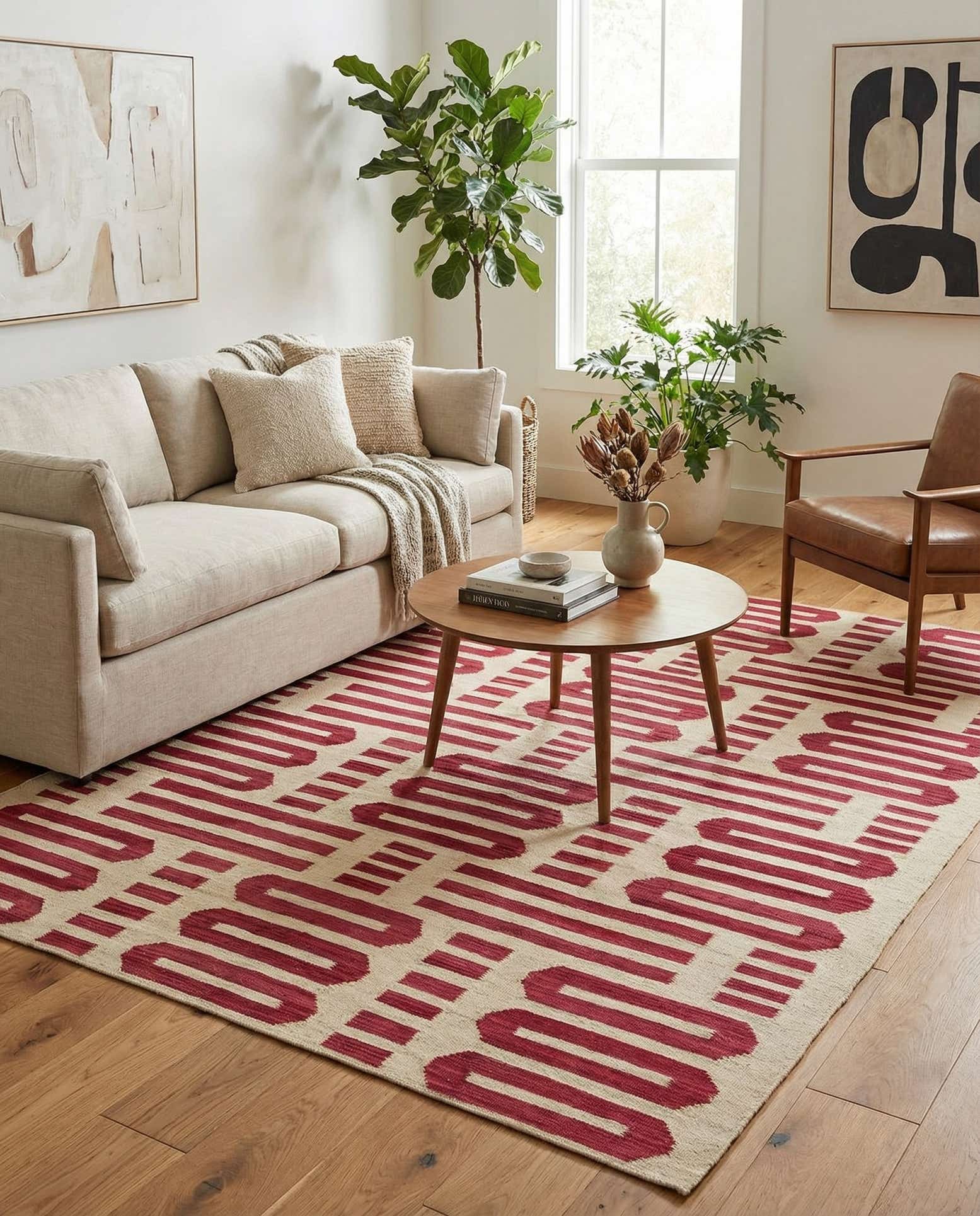 5' 9 x 7' 9 Hand Woven Kilim Modern Wool Rug