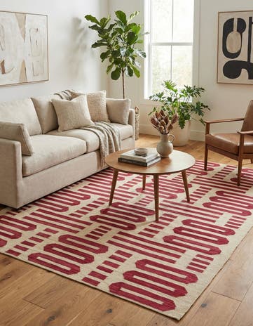 5' 9 x 7' 9 Hand Woven Kilim Modern Wool Rug
