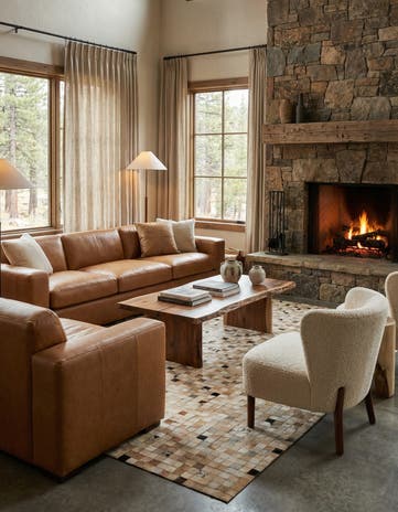 5' 2 x 7' 10 Cowhide - Patchwork Rug