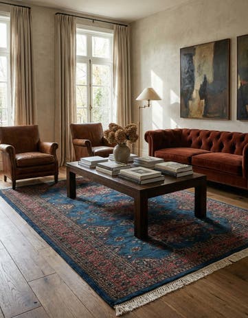 4' 3 x 6' Hand Knotted Bokhara Oriental Wool Rug