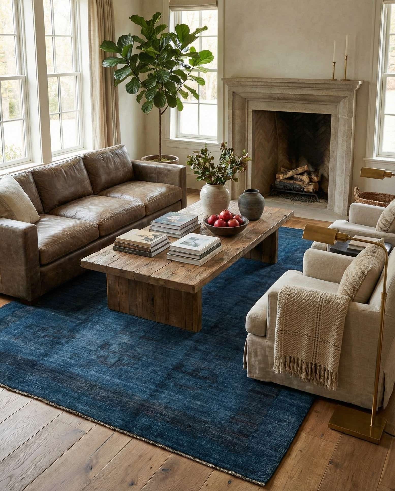 6' 6 x 9' 7 Hand Knotted Over-Dyed Ziegler Rug
