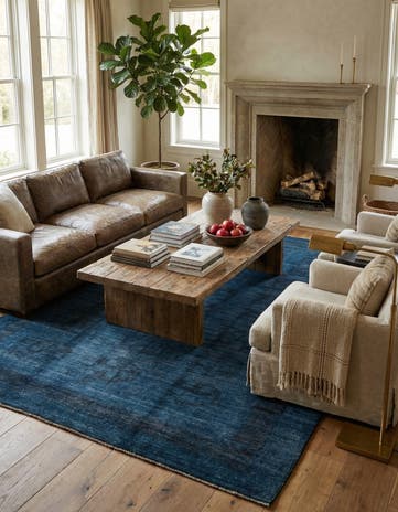 6' 6 x 9' 7 Hand Knotted Over-Dyed Ziegler Rug