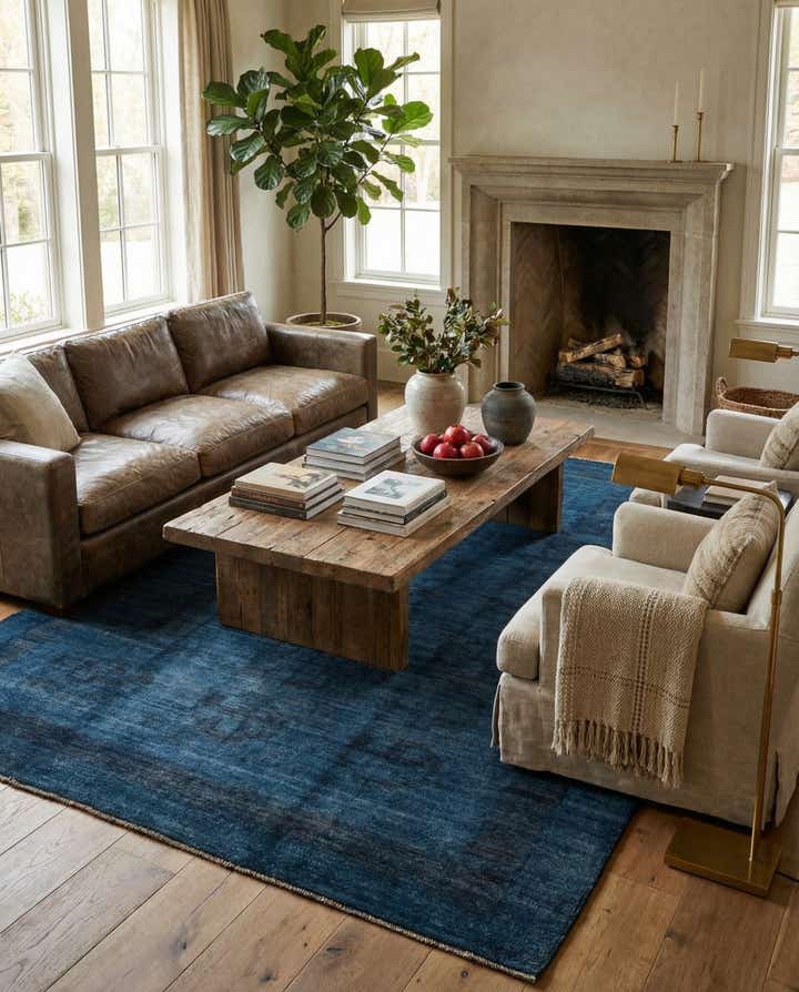 6' 6 x 9' 7 Hand Knotted Over-Dyed Ziegler Rug