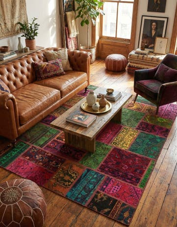 5' 9 x 7' 7 Hand Knotted Ultra Vintage Persian Wool Rug