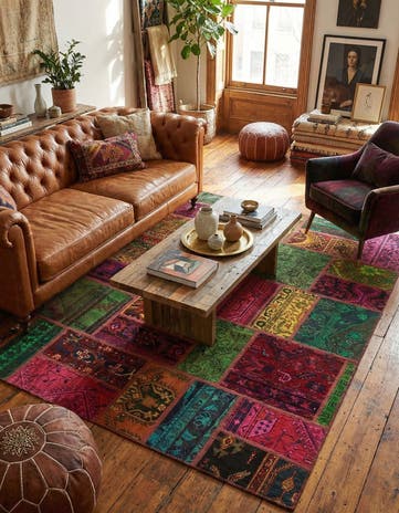 5' 9 x 7' 7 Hand Knotted Ultra Vintage Persian Wool Rug