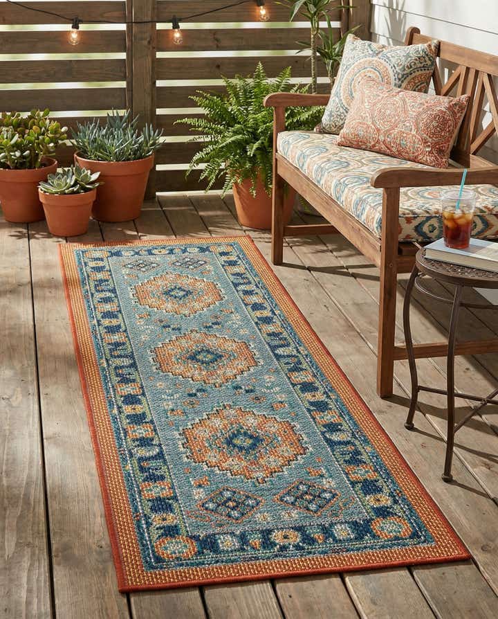 2' x 6' Easy-Clean Baja Indoor / Outdoor Runner Rug