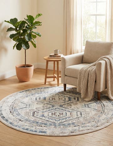 5' 3 x 5' 3 Charlotte Round Rug