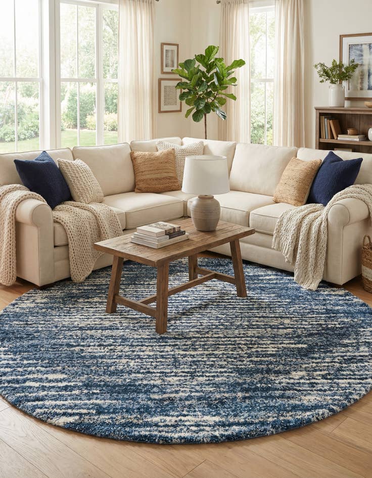 Detail image of 10' x 10' Serenity Shag Round Rug