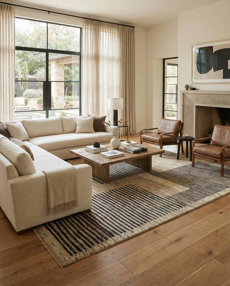 Detail image of 8' 2 x 9' 11 Hand Knotted Darya Wool Rug