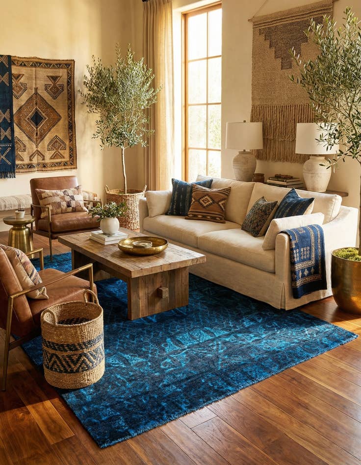 Detail image of 5' 9 x 9' 1  Hand Knotted Moroccan Rug