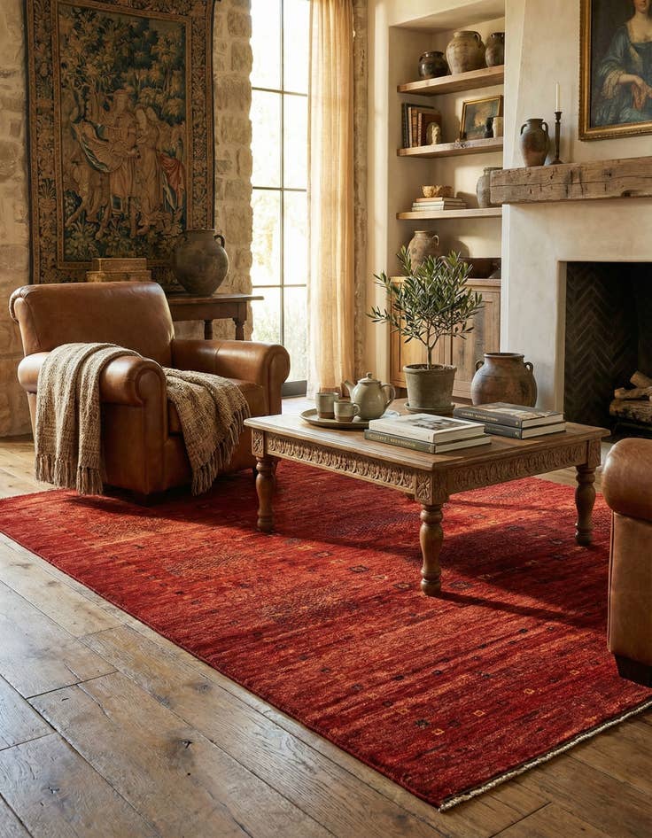 Detail image of 4' 11 x 6' 1  Hand Knotted Kashkuli Rug