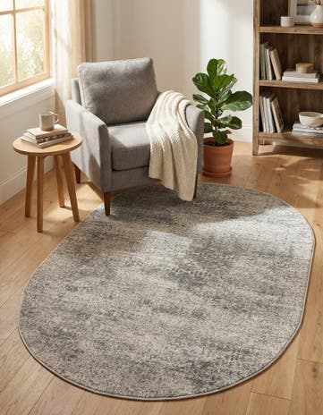 Gray Finsbury Oval Rug