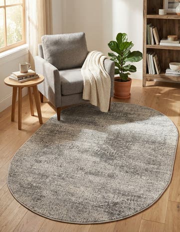 Gray Finsbury Oval Rug