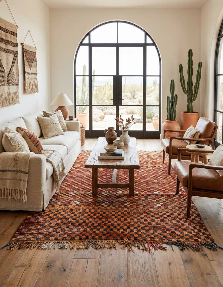 Detail image of  4' 11 x 9' 4 Berber Rug