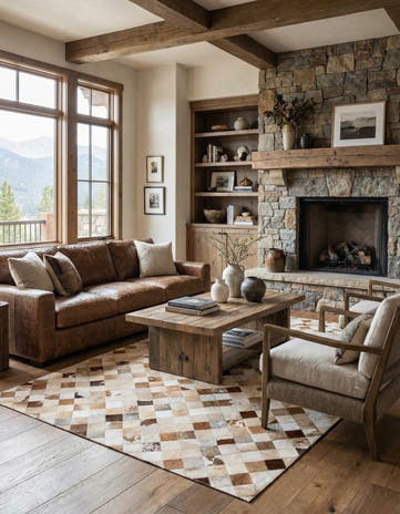 5' 2 x 8' 1 Cowhide Stocks Rug