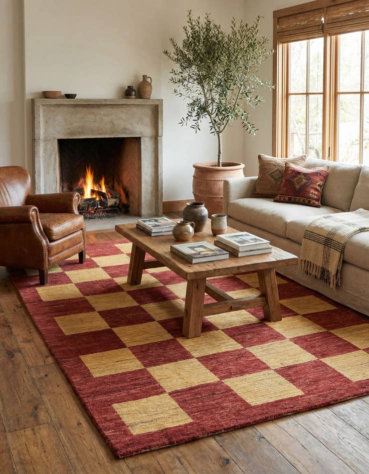 Detail image of  5' 10 x 8' 8  Hand Knotted Kashkuli Gabbeh Wool Rug