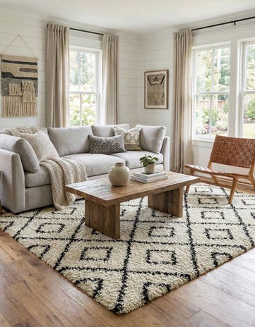 10' x 10' Lattice Shag Square Rug