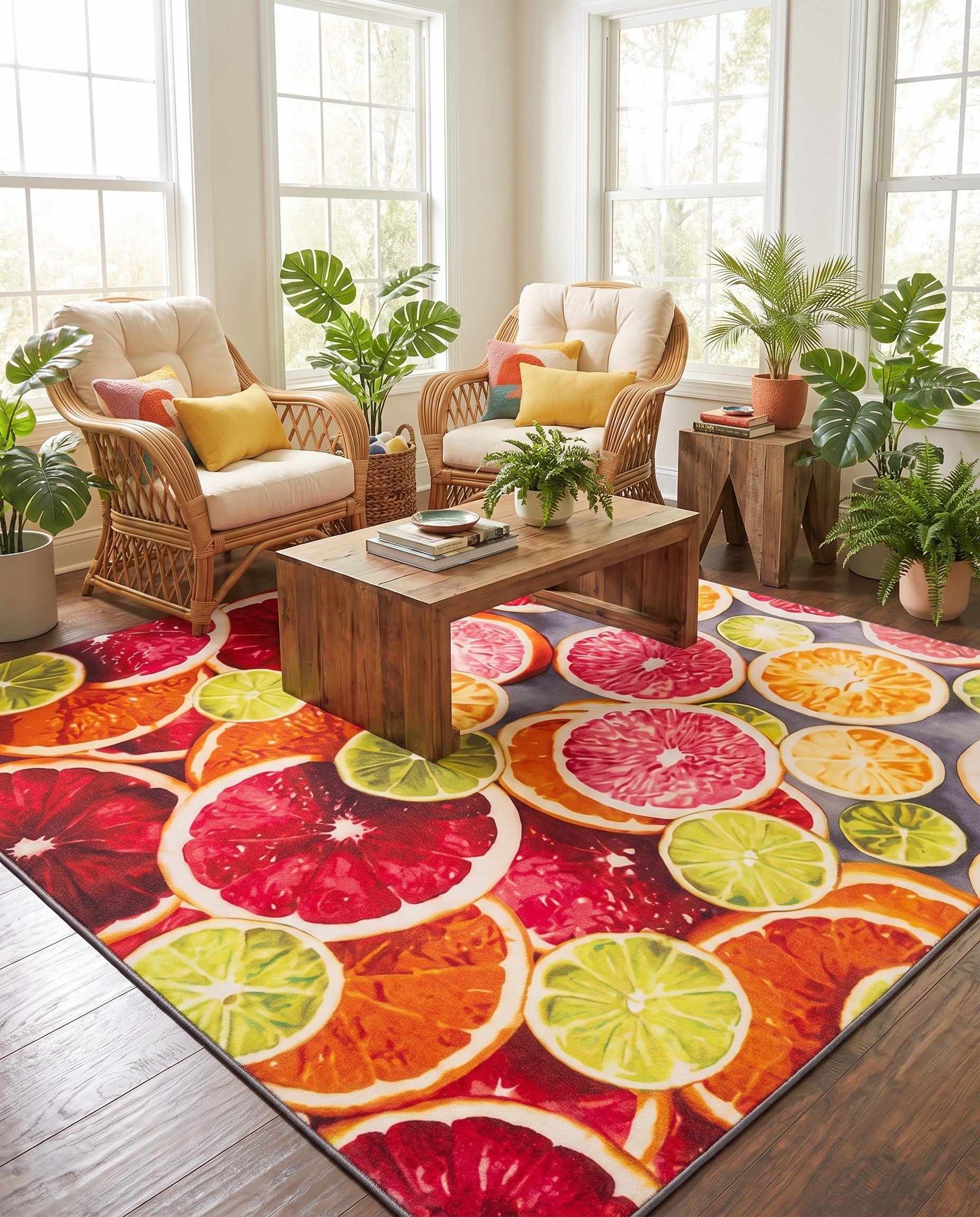 10' x 10' Easy-Clean Jill Zarin Caribbean Indoor / Outdoor Square Rug