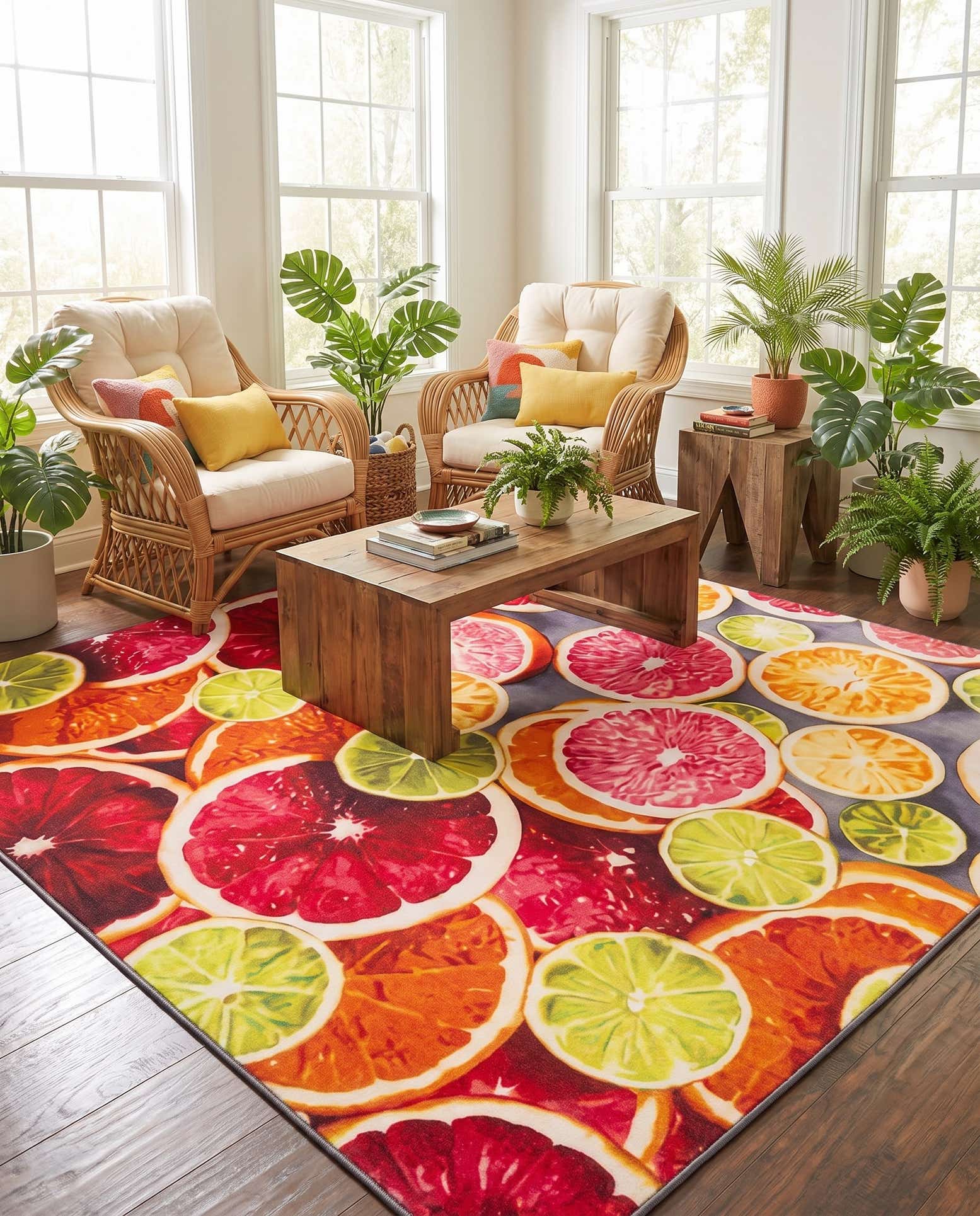 10' x 10' Easy-Clean Jill Zarin Caribbean Indoor / Outdoor Square Rug