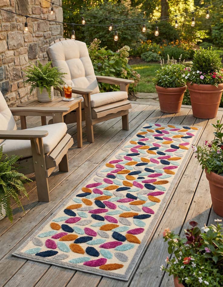 Detail image of 2' x 10' Easy-Clean Aruba Indoor / Outdoor Runner Rug
