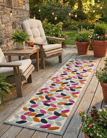 2' x 10' Easy-Clean Aruba Indoor / Outdoor Runner Rug