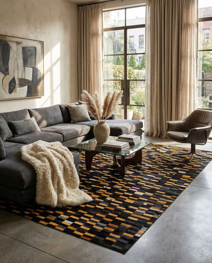 5' 2 x 8' Cowhide - Patchwork Rug