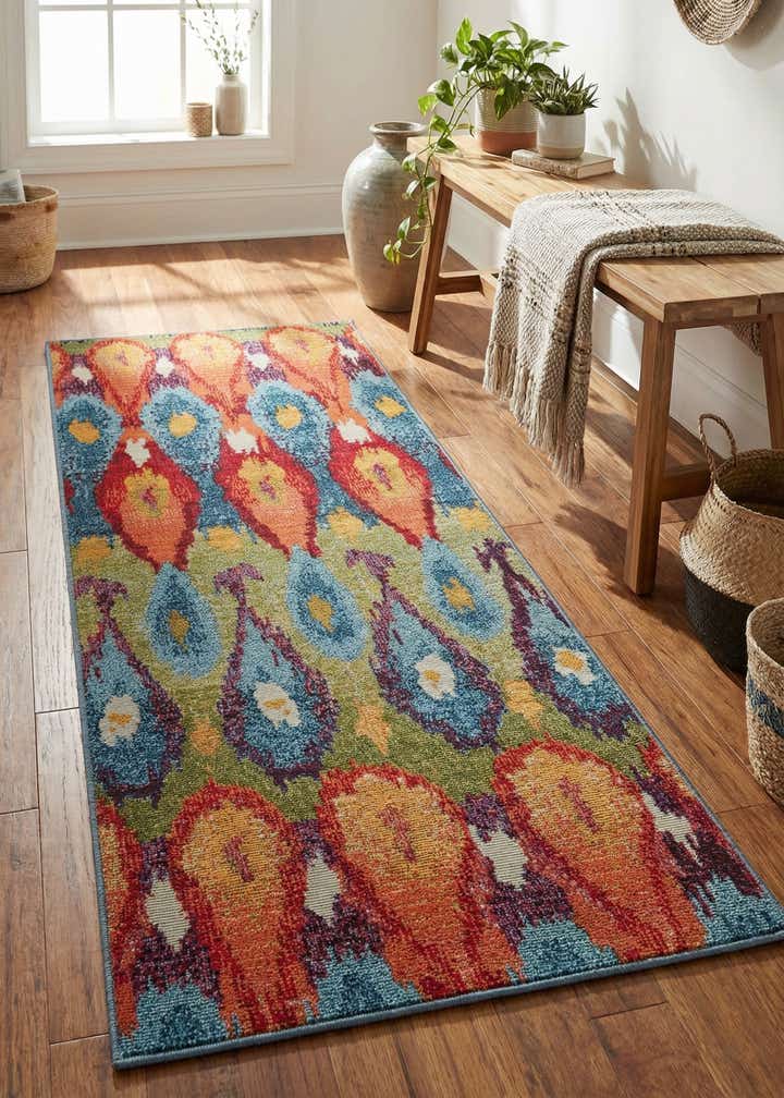 2' x 5' Easy-Clean Modern Indoor / Outdoor Runner Rug