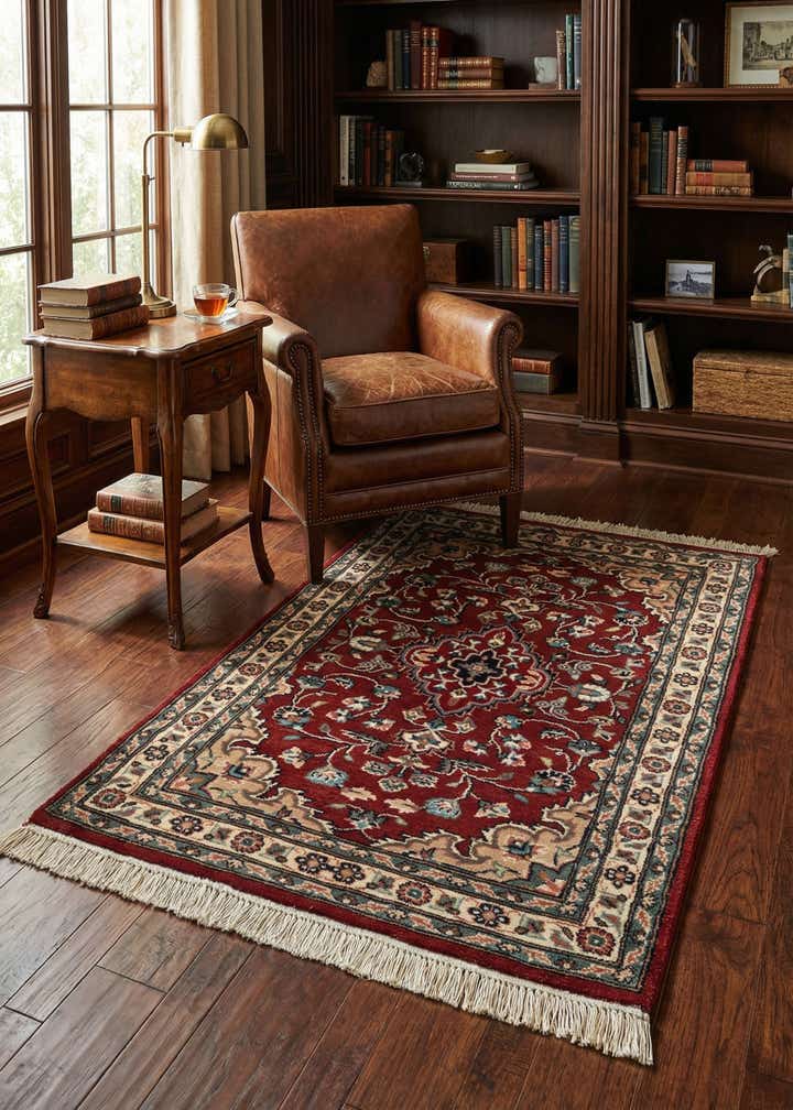 2' 7 x 4' 2 Hand Knotted Lahour Wool Rug