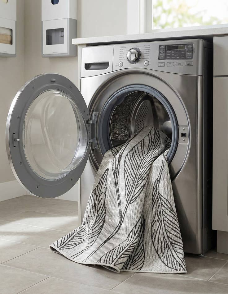 Detail image of  4' x 6'  Washable Botanical Indoor / Outdoor Rug