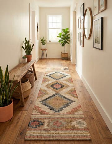 Hand Woven Kilim Jute Runner Rug
