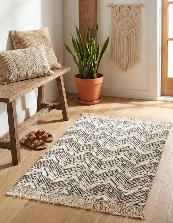 Detail image of  2' 2 x 3' 1  Hand Braided Jute Rug