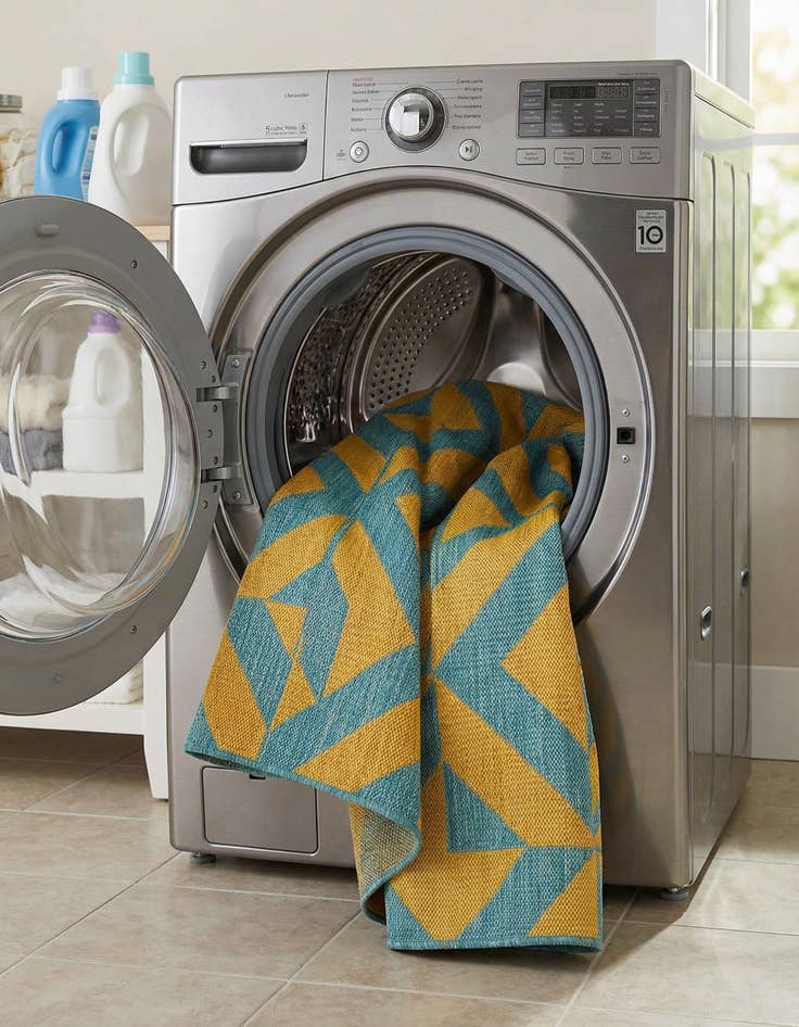 Detail image of 7' 10 x 7' 10  Washable Jill Zarin Napa Indoor / Outdoor Square Rug