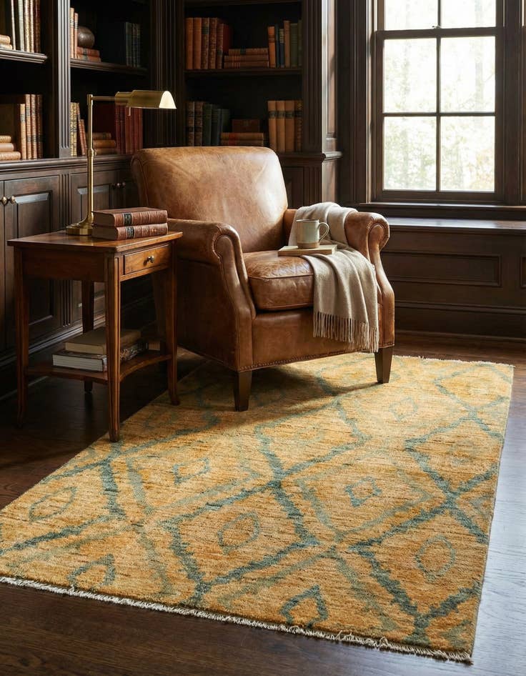 Detail image of 3' x 5' 4  Hand Knotted Modern Ziegler Rug