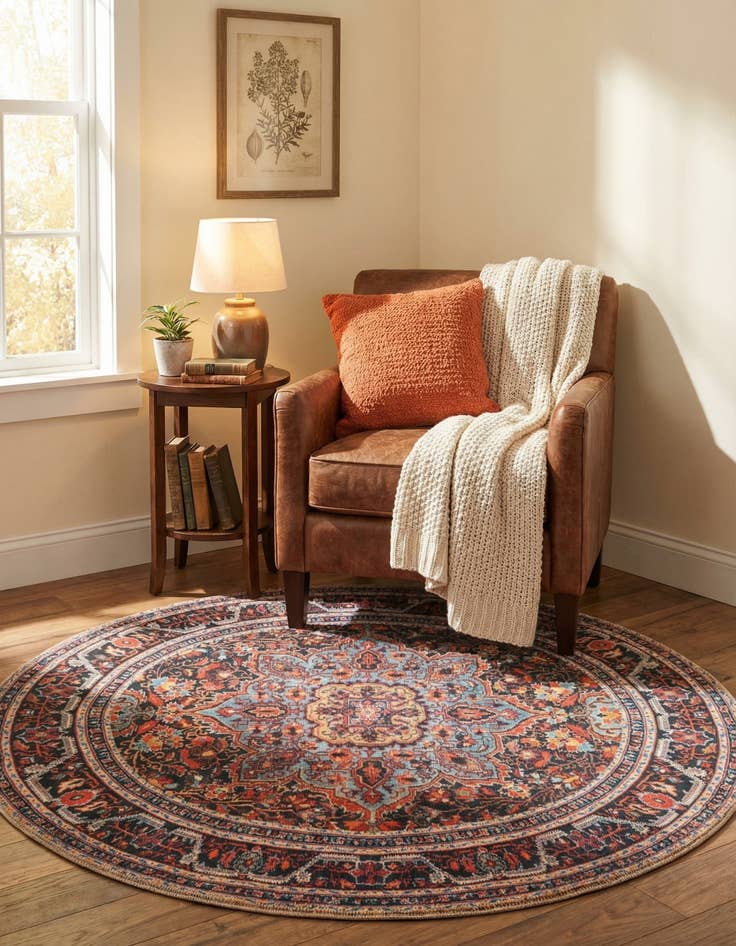 Detail image of  3' 6 x 3' 6 Timeless Round Rug