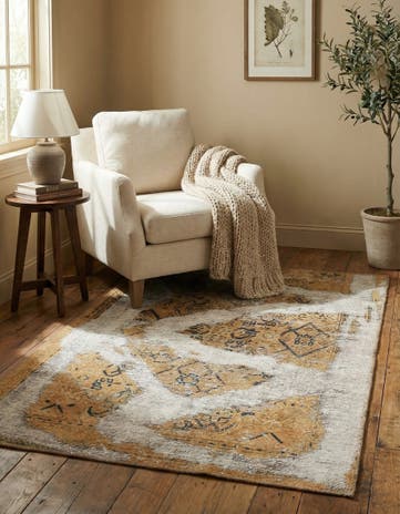 3' 2 x 4' 9 Hand Knotted Ultra Vintage Persian Wool Rug