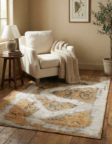 3' 2 x 4' 9 Hand Knotted Ultra Vintage Persian Wool Rug