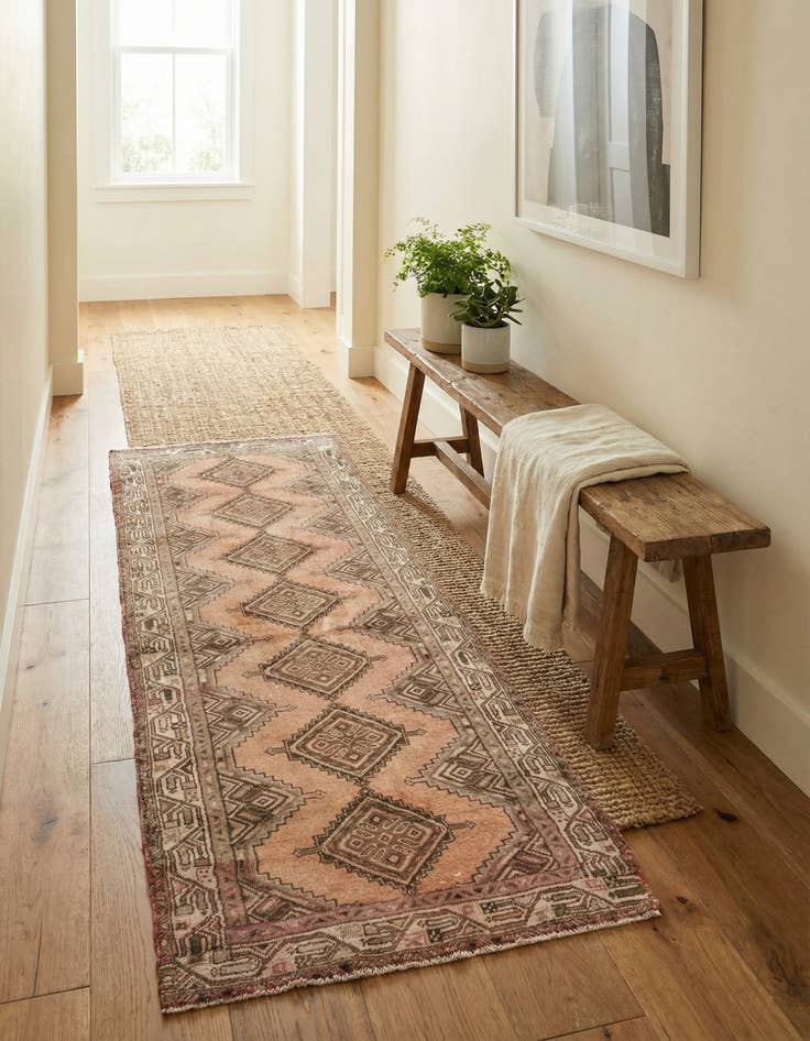 Detail image of 2' 6 x 6' 1  Hand Knotted Ultra Vintage Persian Wool Runner Rug