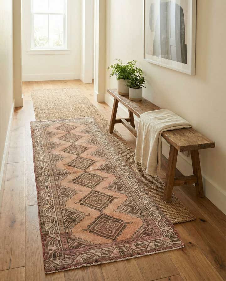 2' 6 x 6' 1 Hand Knotted Ultra Vintage Persian Wool Runner Rug