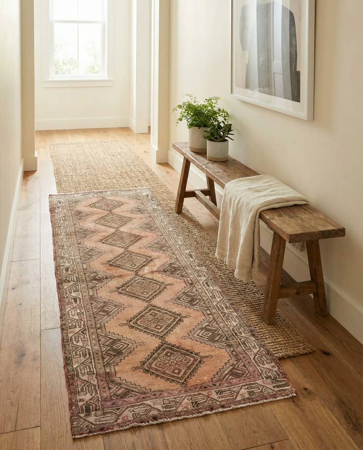 Detail image of 2' 6 x 6' 1 Hand Knotted Ultra Vintage Persian Wool Runner Rug