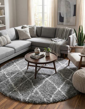8' x 8' Moroccan Shag Round Rug