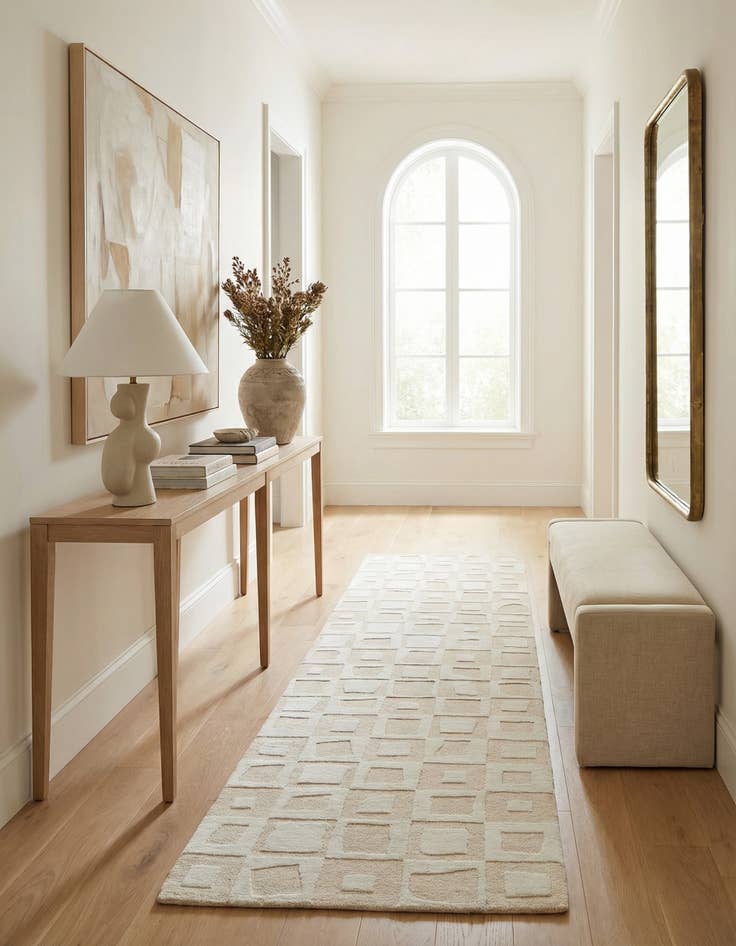 Detail image of  3' x 10' 2  Hand Knotted Darya Wool Runner Rug