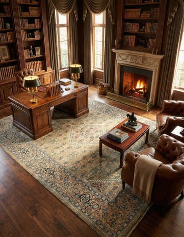 9' 10 x 13' 4 Hand Knotted Farahan Persian Wool Rug